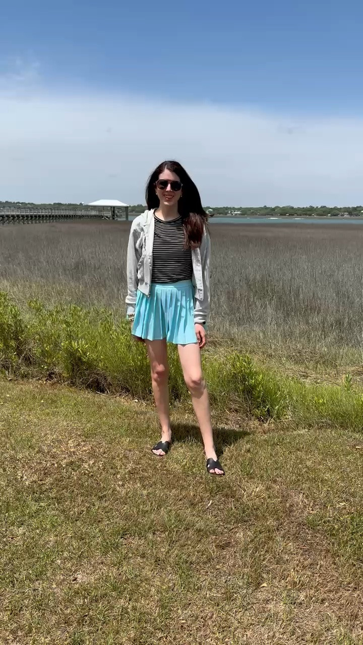 Vacation outfit, pleated skort, 
Stripe tee, sandals

#LTKdayinmylife #LTKgrwm #LTKootd