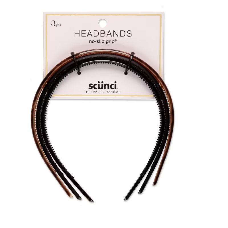 scunci No Slip Skinny Headbands  - 3pk | Target