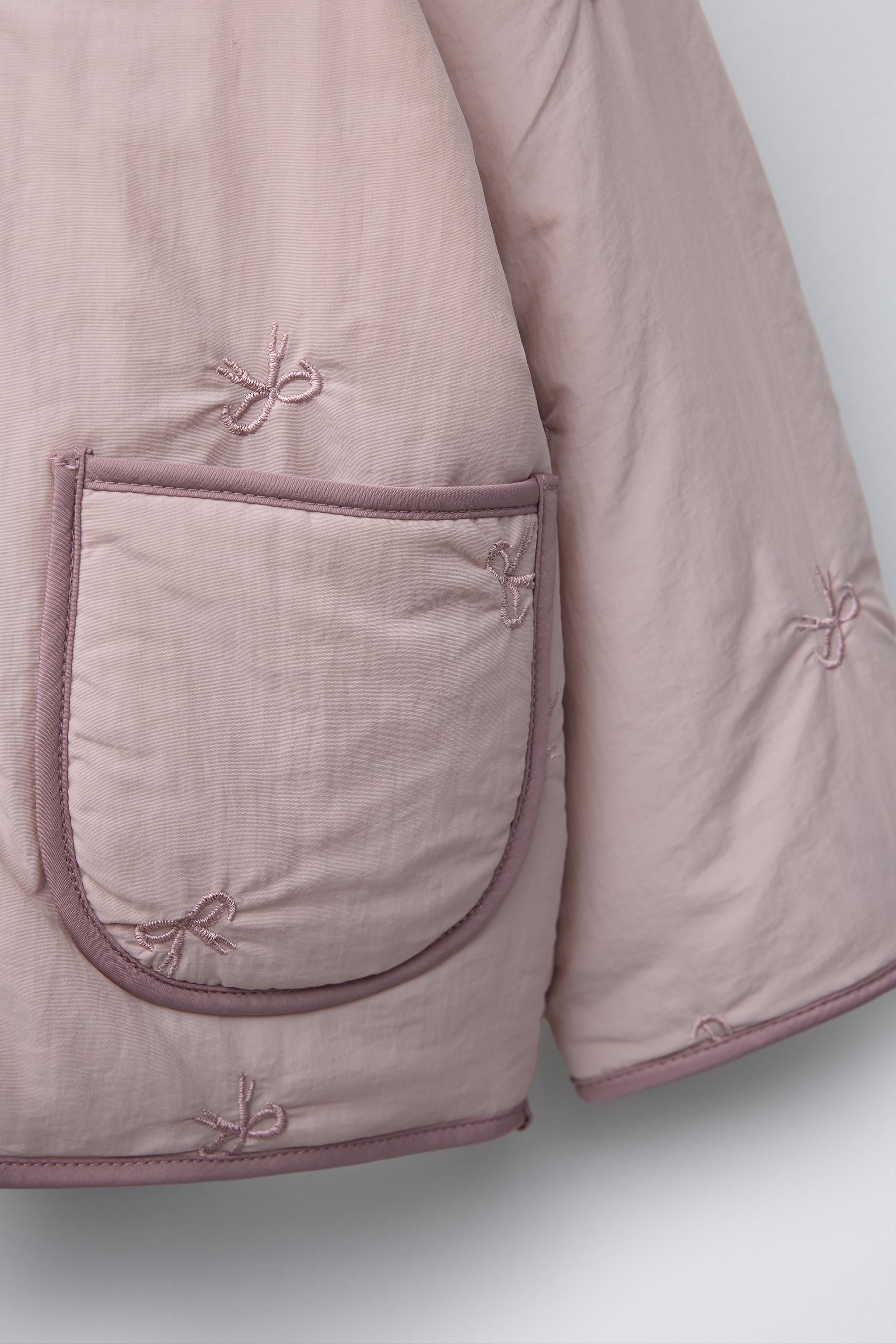 WATER REPELLENT PADDED JACKET WITH EMBROIDERED BOWS | Zara US