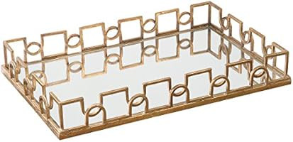 Uttermost 19912 Nicoline Mirrored Tray, Brass | Amazon (US)