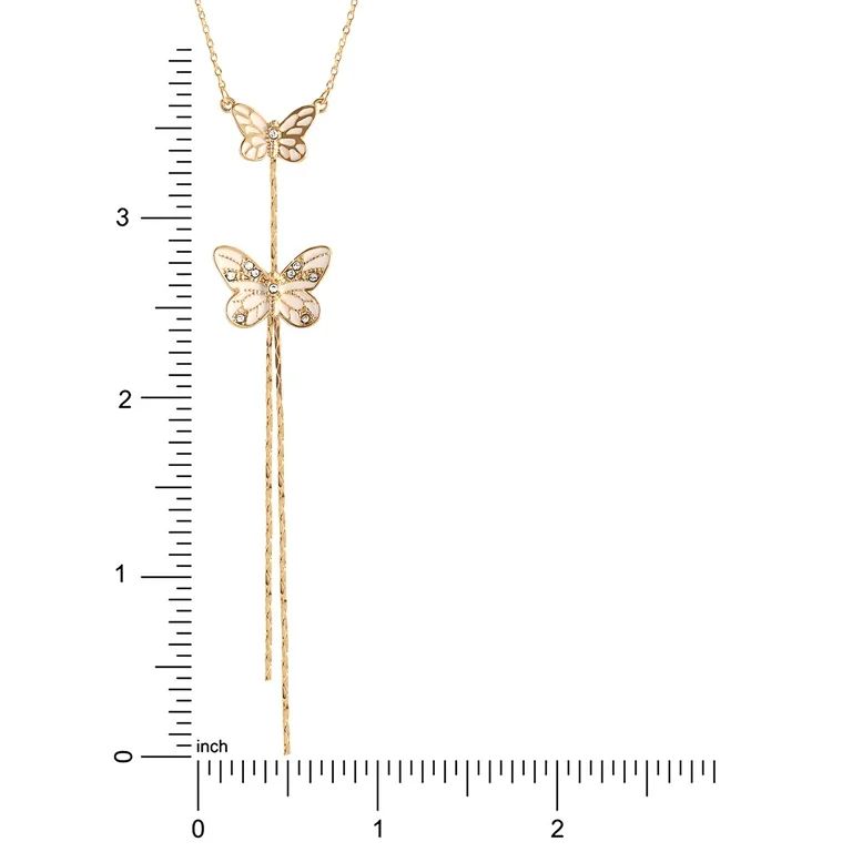 Jessica Simpson Fashion Metal Butterfly Y Necklace | Walmart (US)