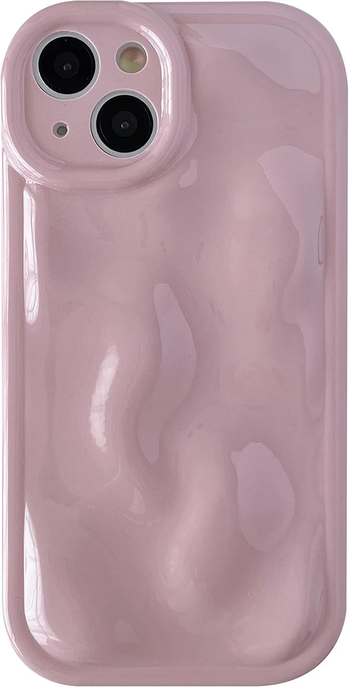 Caseative Cute Water Ripple Shape Camera Lens Protection Soft Compatible with iPhone Case (Pink,i... | Amazon (US)