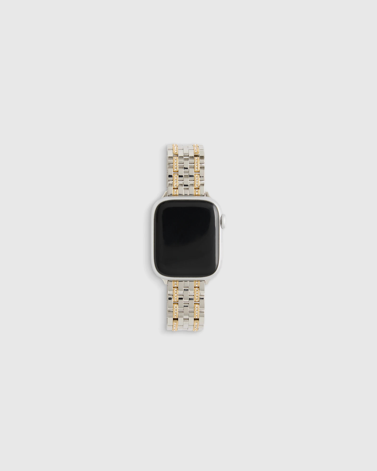 Quince | Stainless Steel & Pave Bracelet Apple Watch Band in Silver, Size 44mm 49mm, Size 44mm - 49mm | Quince