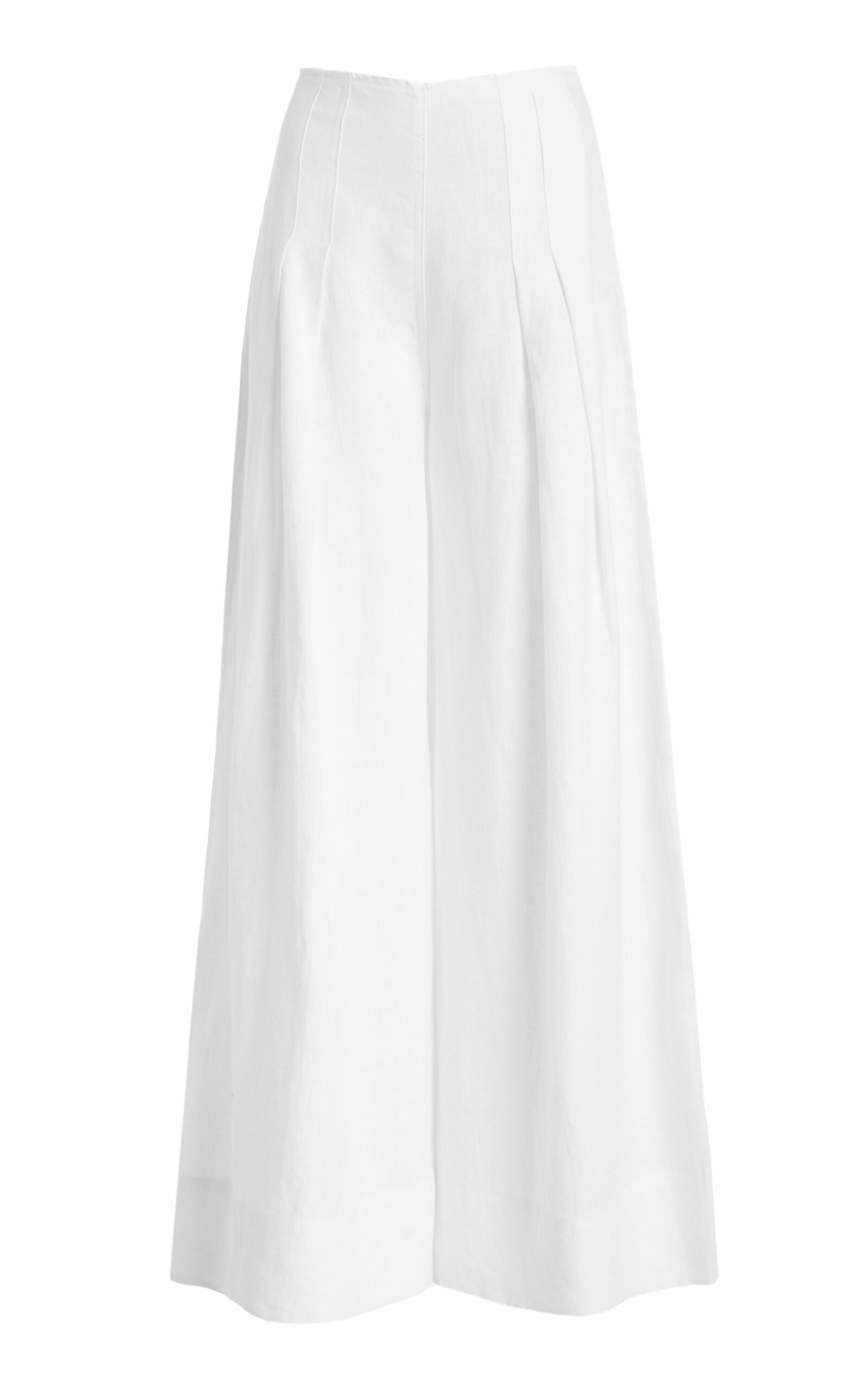 Riviera Pleated Linen Cropped Palazzo Pants | Moda Operandi (Global)