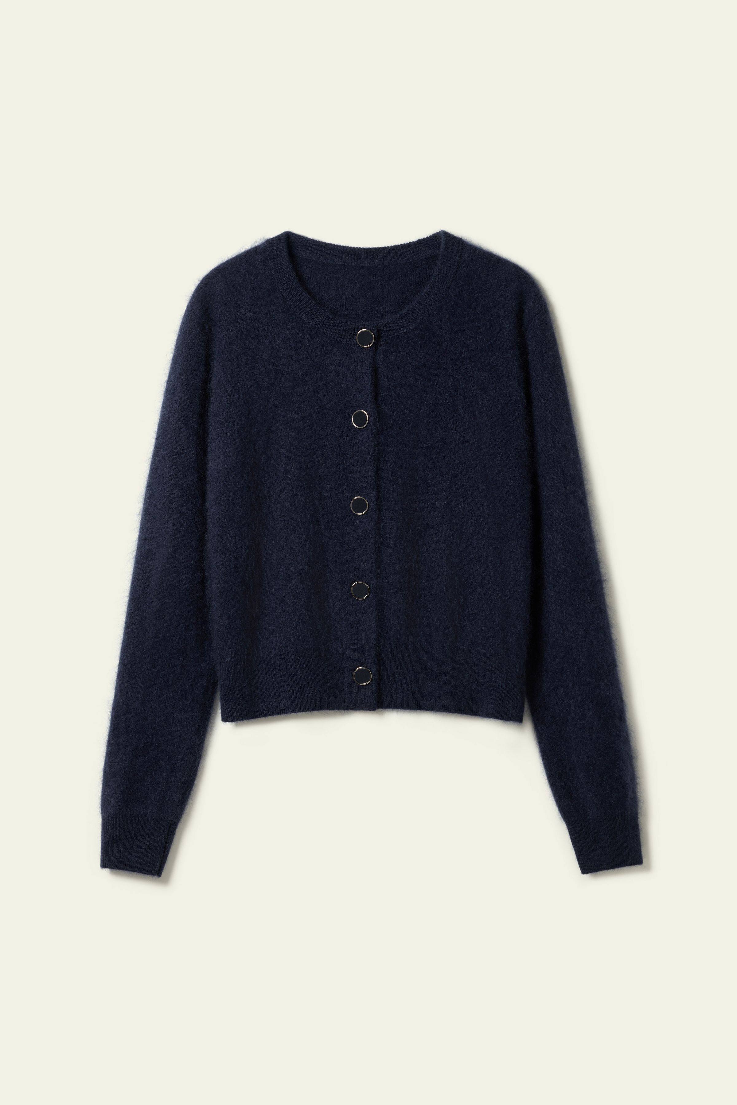 Ultraweicher Cardigan aus gebürstetem Kaschmir | LILYSILK
