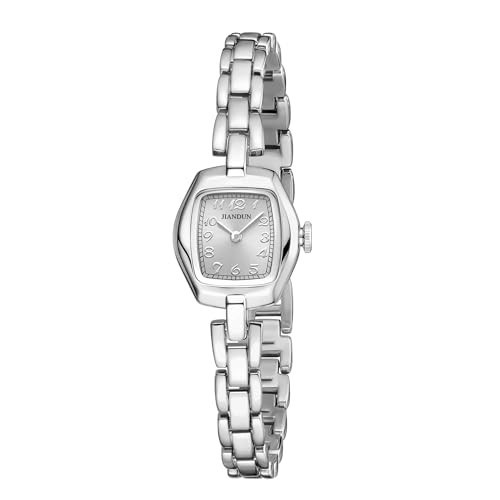 JIANDUN Vintage Small Gold Women’s Watch, Elegant Stainless Steel Bracelet, Water-Resistant with Tools Included (J37319A-All Silver) | Amazon (US)