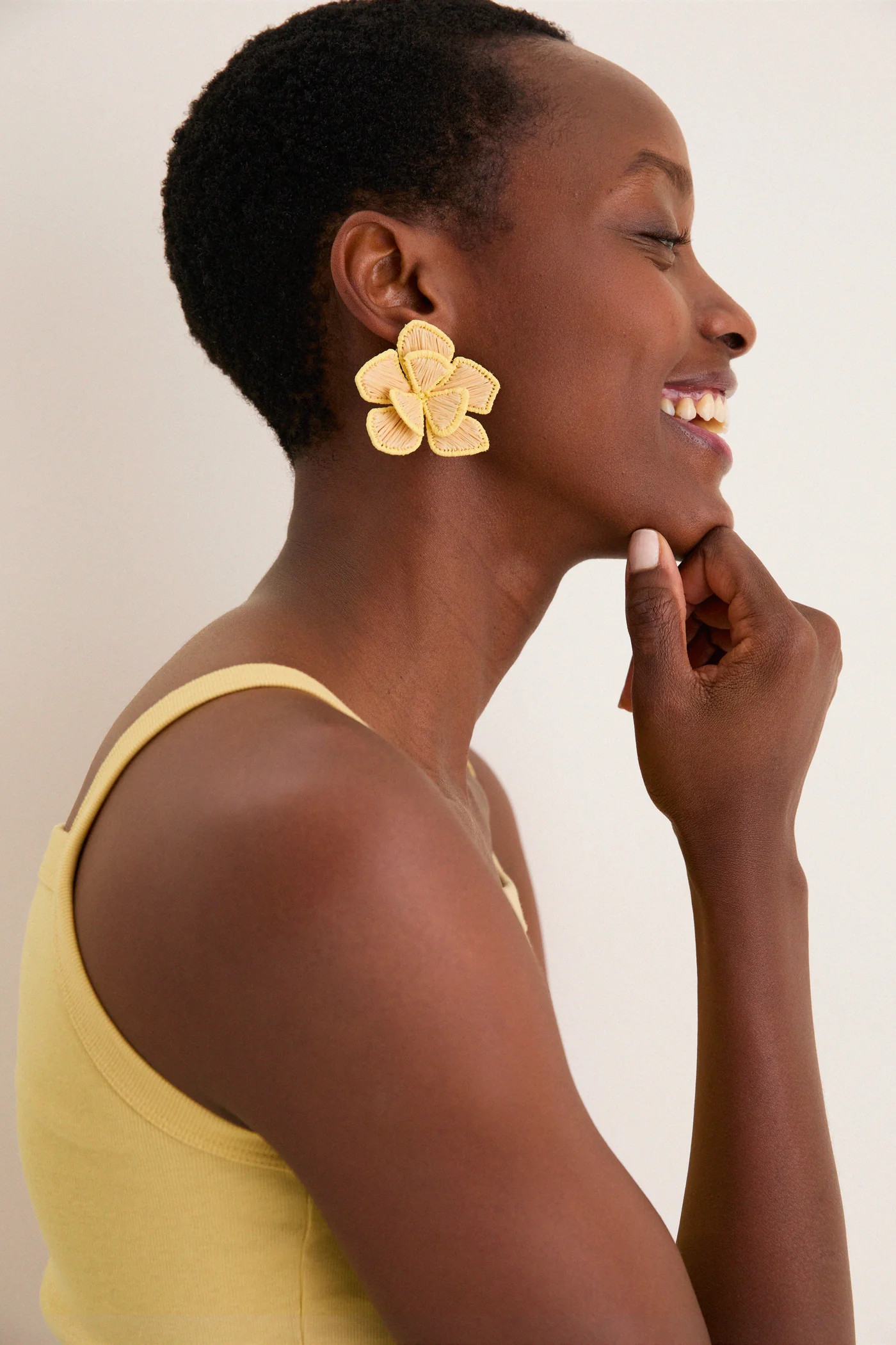 Butter Yellow Raffia Waverly Earrings | Tuckernuck (US)