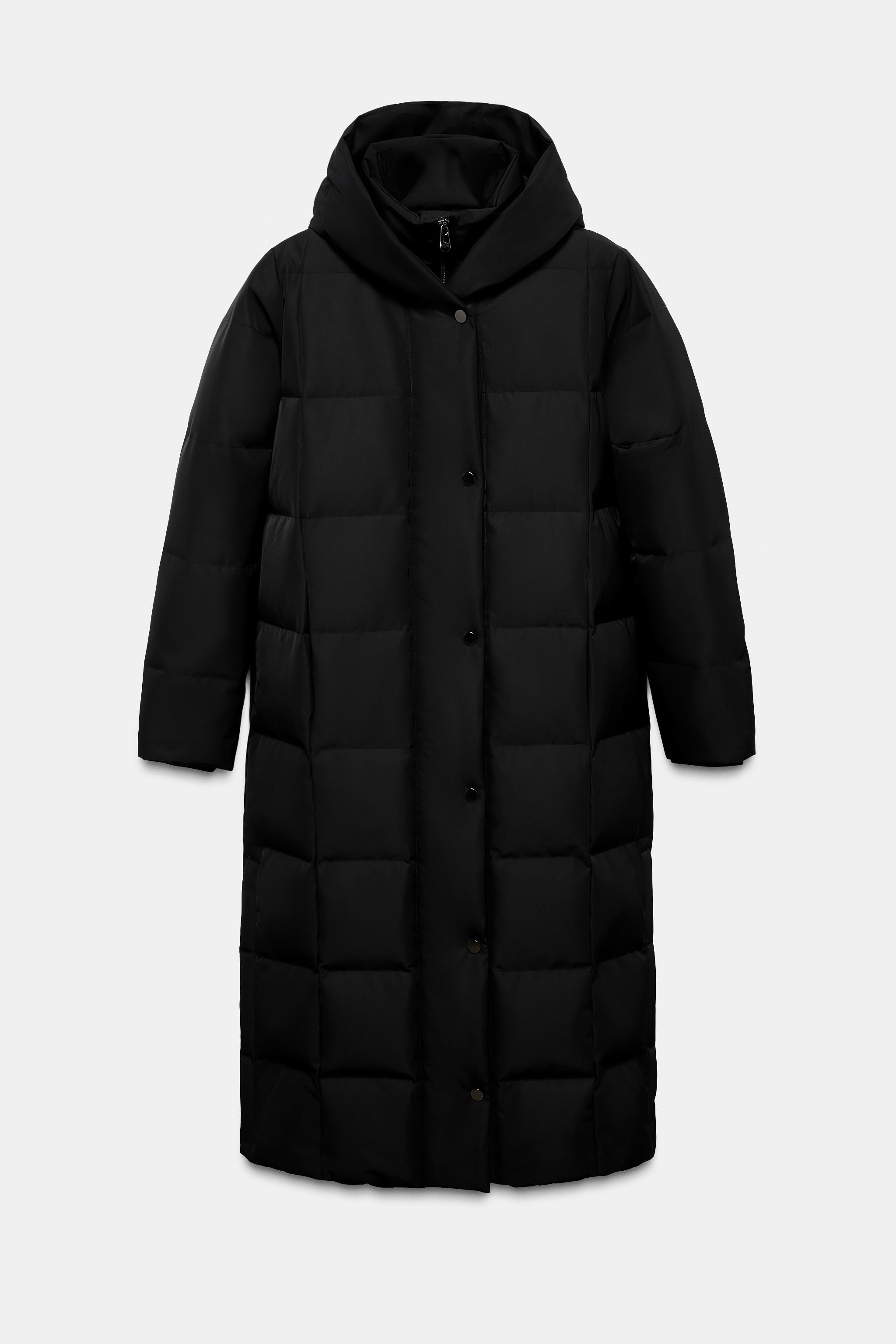 LONG HOODED WATER REPELLENT WINDPROOF PUFFER JACKET | Zara UK