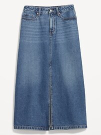 High-Waisted Jean Midi Skirt for Women | Old Navy (US)