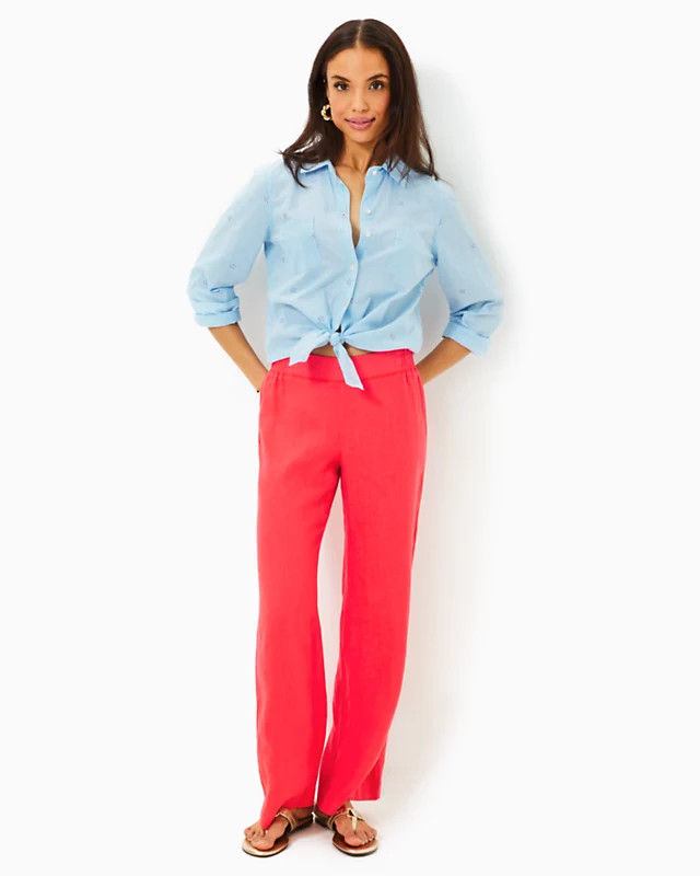 31" Deri Linen Palazzo Pant | Lilly Pulitzer | Lilly Pulitzer
