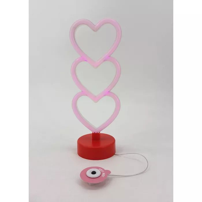 Neon Lit Tabletop Valentine's Day Heart Sign Pink - Spritz™ | Target
