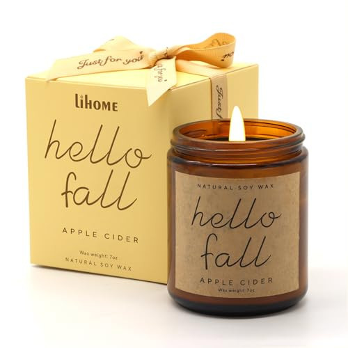 Lihome Fall Candles - Fall Decor for Home, Gifts for Women(Apple Cider) | Amazon (US)