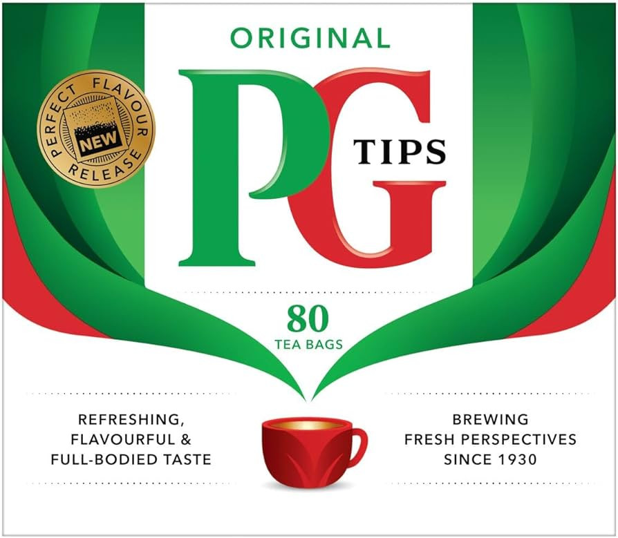 PG Tips Black Tea Bags Non-Pyramid, 80 Count (Pack of 1) | Amazon (US)