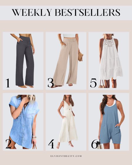 Last week’s bestsellers include yoga trouser pants, a denim shirt dress, wide leg linen plants, a cutout wide leg jumpsuit, a white a-line mini dress and a shorts romper.

Ootd, fashion over 40, summer outfit, resort wear, casual outfit, bestsellers, baby shower, bridal shower

#LTKOver40 #LTKStyleTip #LTKFindsUnder50