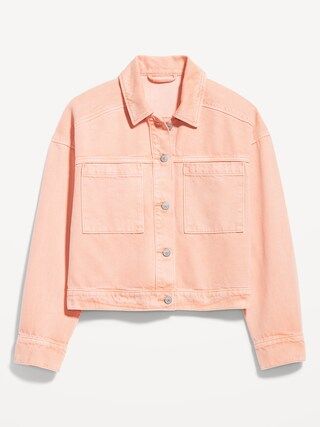 Cropped Utility Jean Jacket | Old Navy (US)