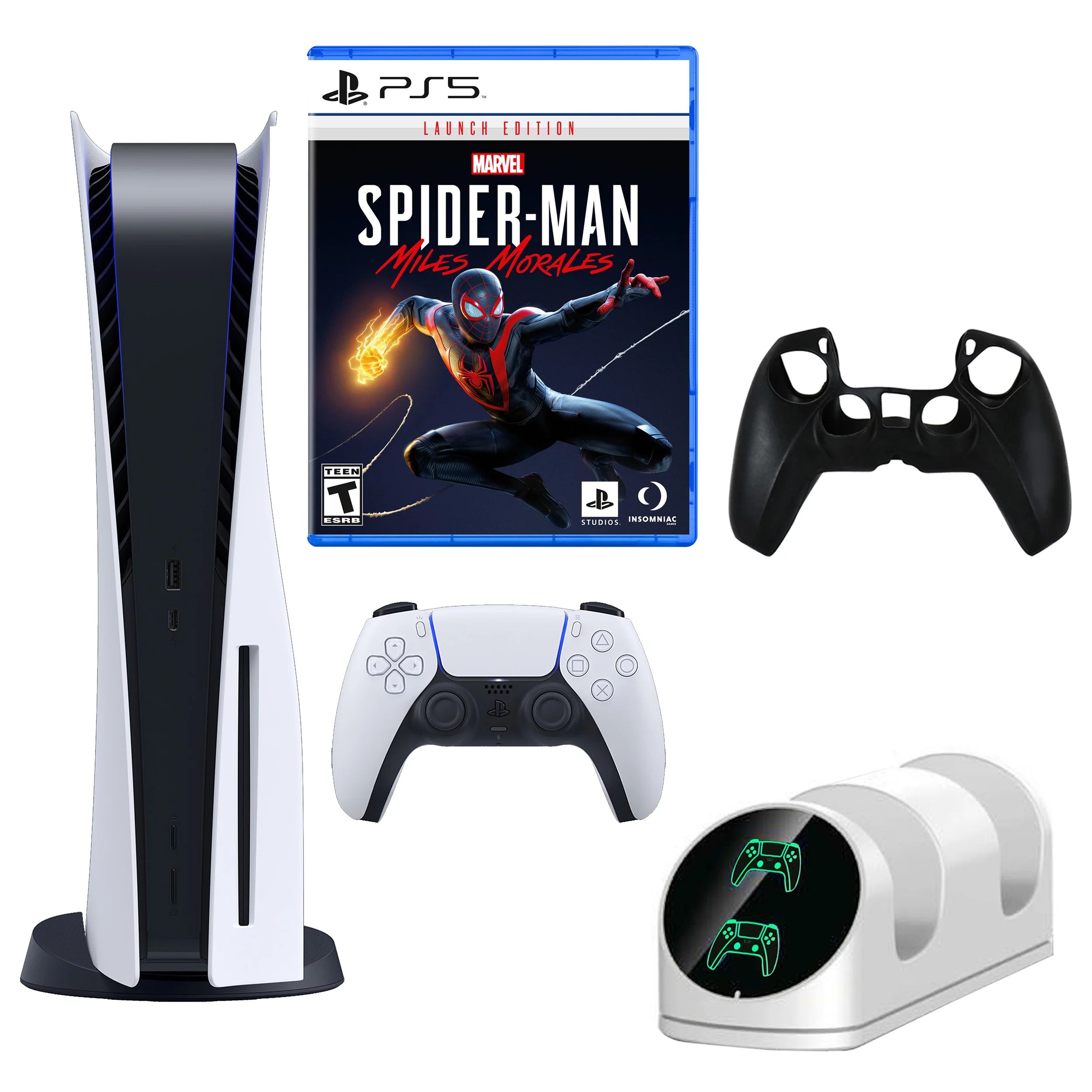 Sony PlayStation 5 Console with Miles Morales Spiderman and Accessories (PS5 Disc Version) - Walm... | Walmart (US)