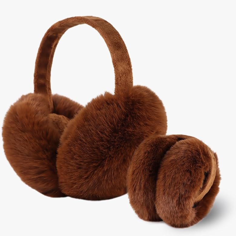 Yuoahcn Women Winter Ear Muffs Faux Fur Warm Earmuffs Lady Girls Plush Ear Warmers Outdoor Ear Co... | Amazon (US)