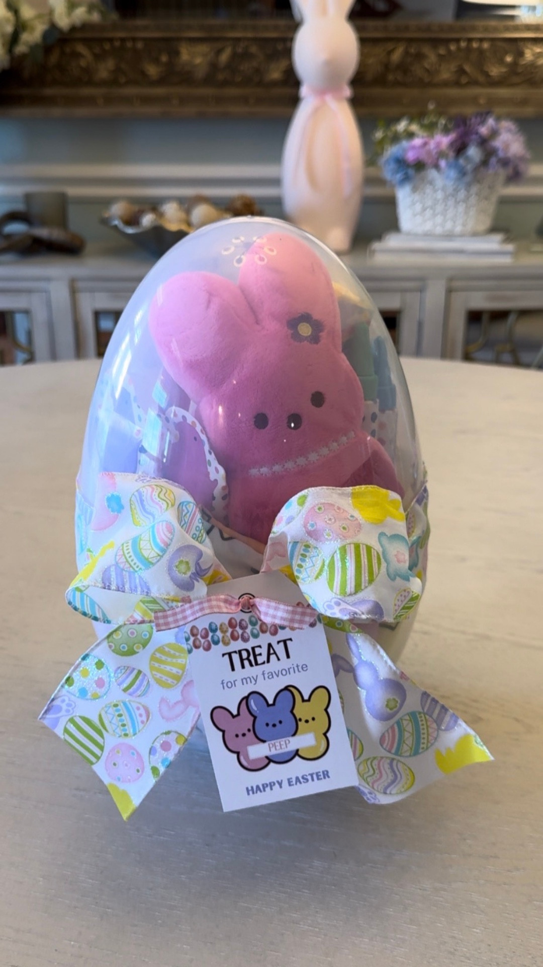 Sometimes the sweetest gifts are the simple DIY ones made with love. 🐰💗

I made this cute little Easter treat for my granddaughter using a clear egg, colorful goodies, and of course a pizzazzy bow for the finishing touch.

It’s such a fun idea for:
• grandkids
• teacher gifts
• friends
• Easter basket surprises

#eastergiftideas #diygifts #easterbasketideas #eastertreats #giftideas

#LTKSeasonal