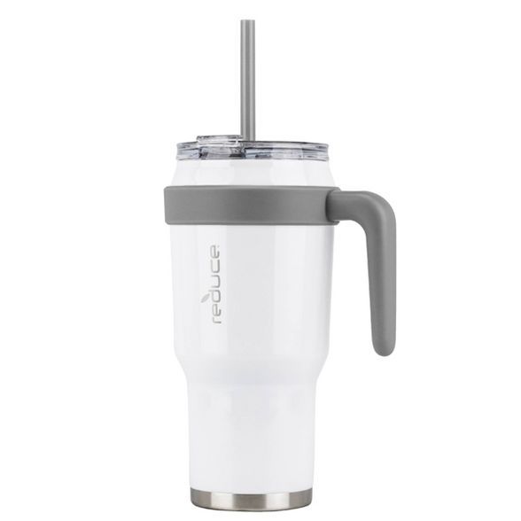 Reduce Cold1 40oz Insulated Stainless Steel Straw Tumbler White | Target