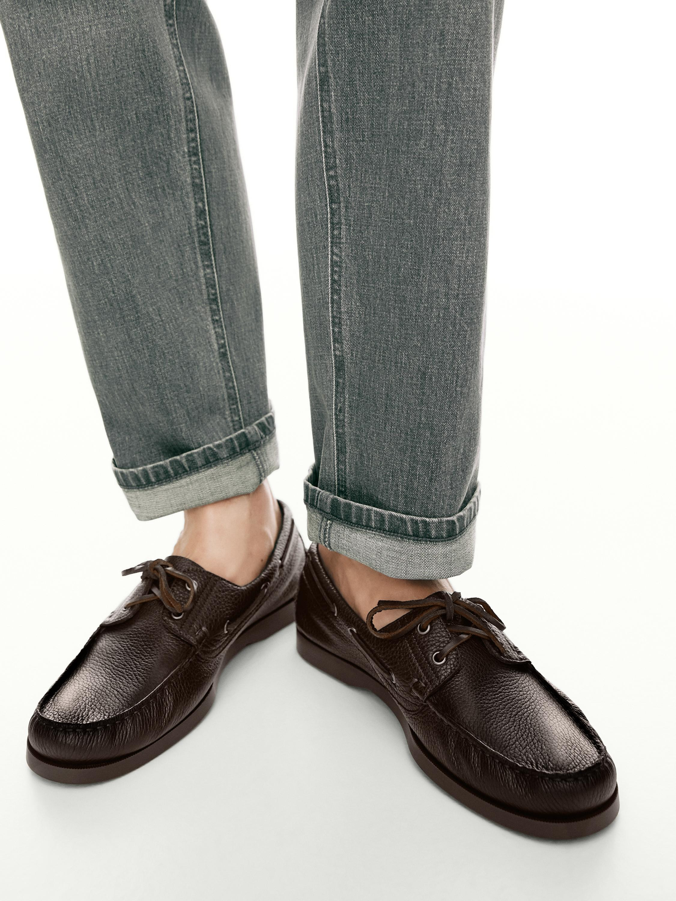 Leather deck shoes | Massimo Dutti US