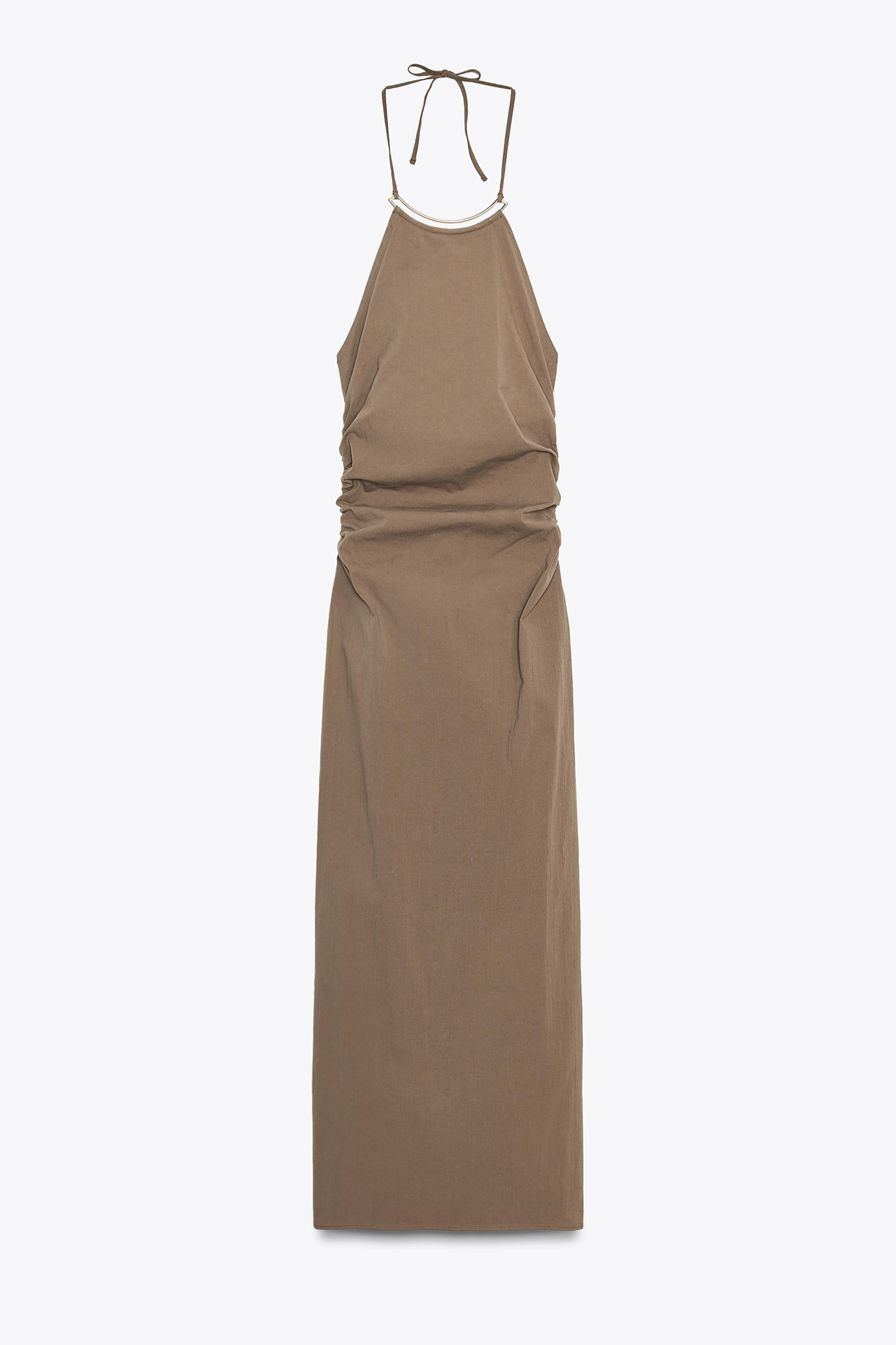 HALTER MIDI DRESS WITH DETAIL | Zara UK