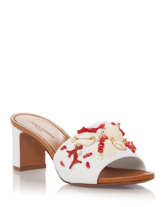 Women's Embellished Leather Mule Sandals | Bloomingdale's (US)