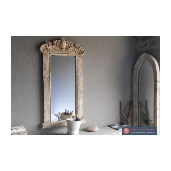 Pretty Art Nouveau Mallorca Vintage Stone Mirror - Etsy | Etsy (US)