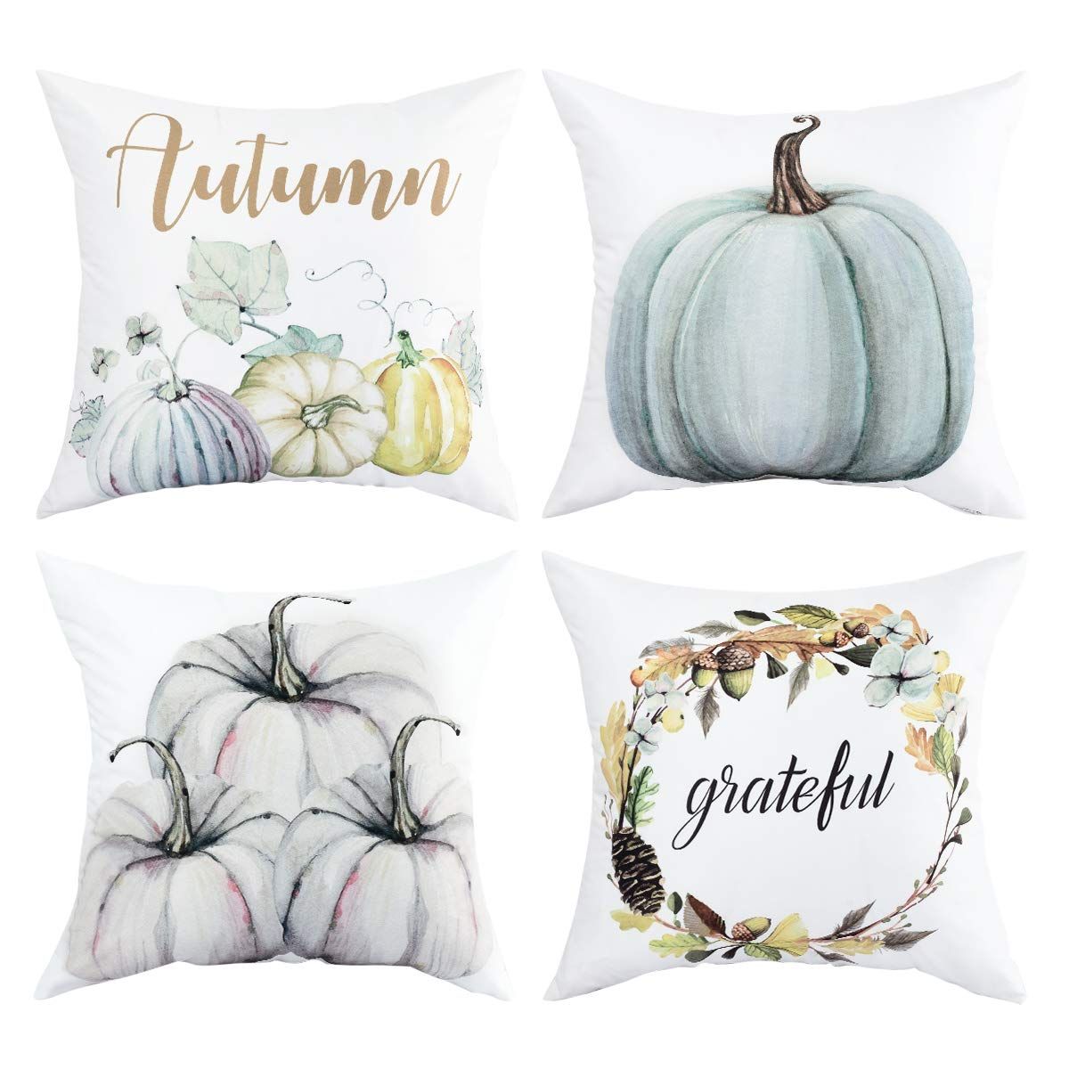 Yastouay Autumn Decorations Pumpkin Throw Pillow Cover Cushion Couch Cover Pillow Cases Set of 4 for | Amazon (US)