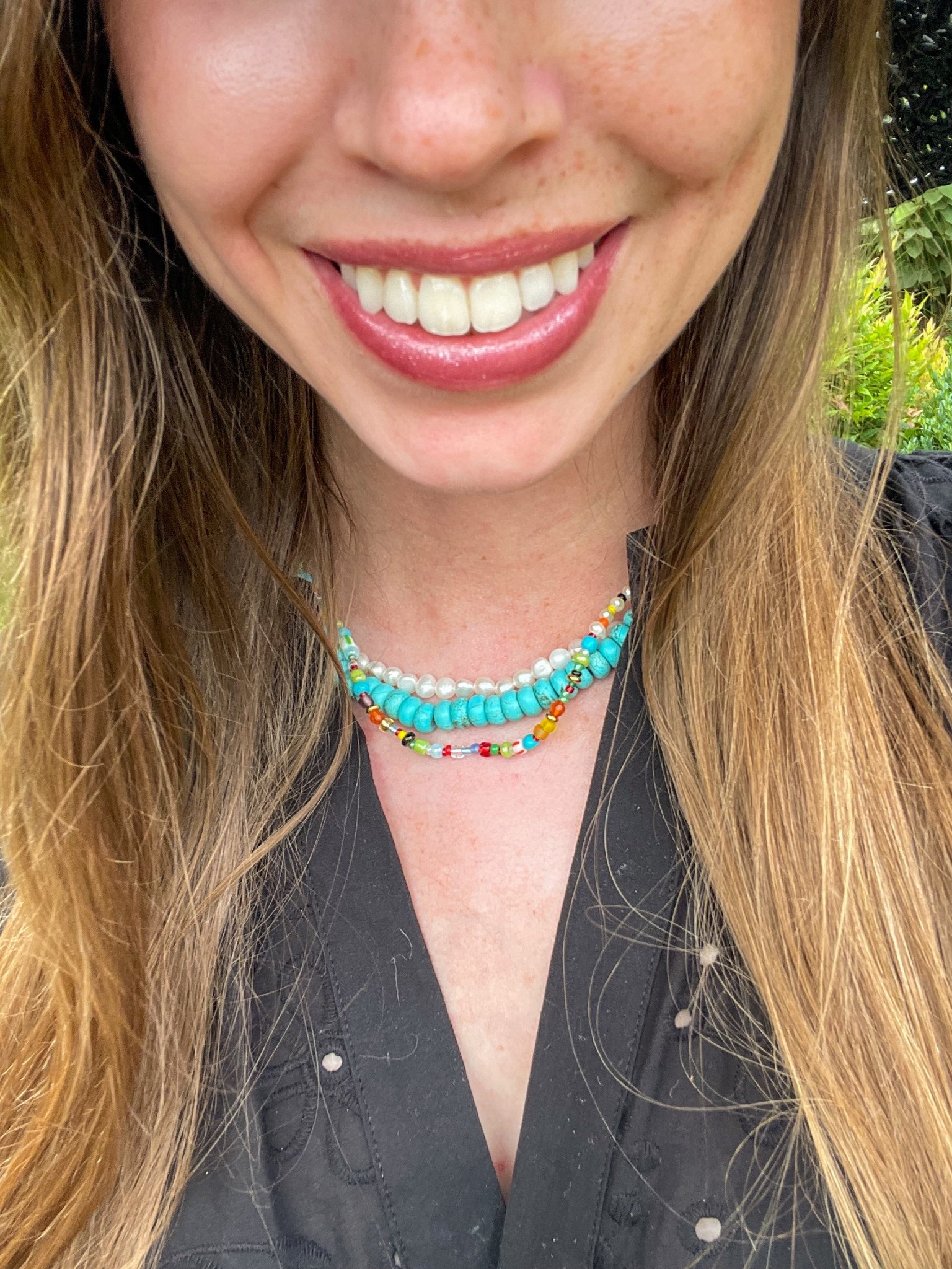 Colorful beaded layering necklaces!
.
Turquoise necklace pearl necklace candy necklace Amazon finds Etsy finds 

#LTKStyleTip #LTKFindsUnder50 #LTKFindsUnder100