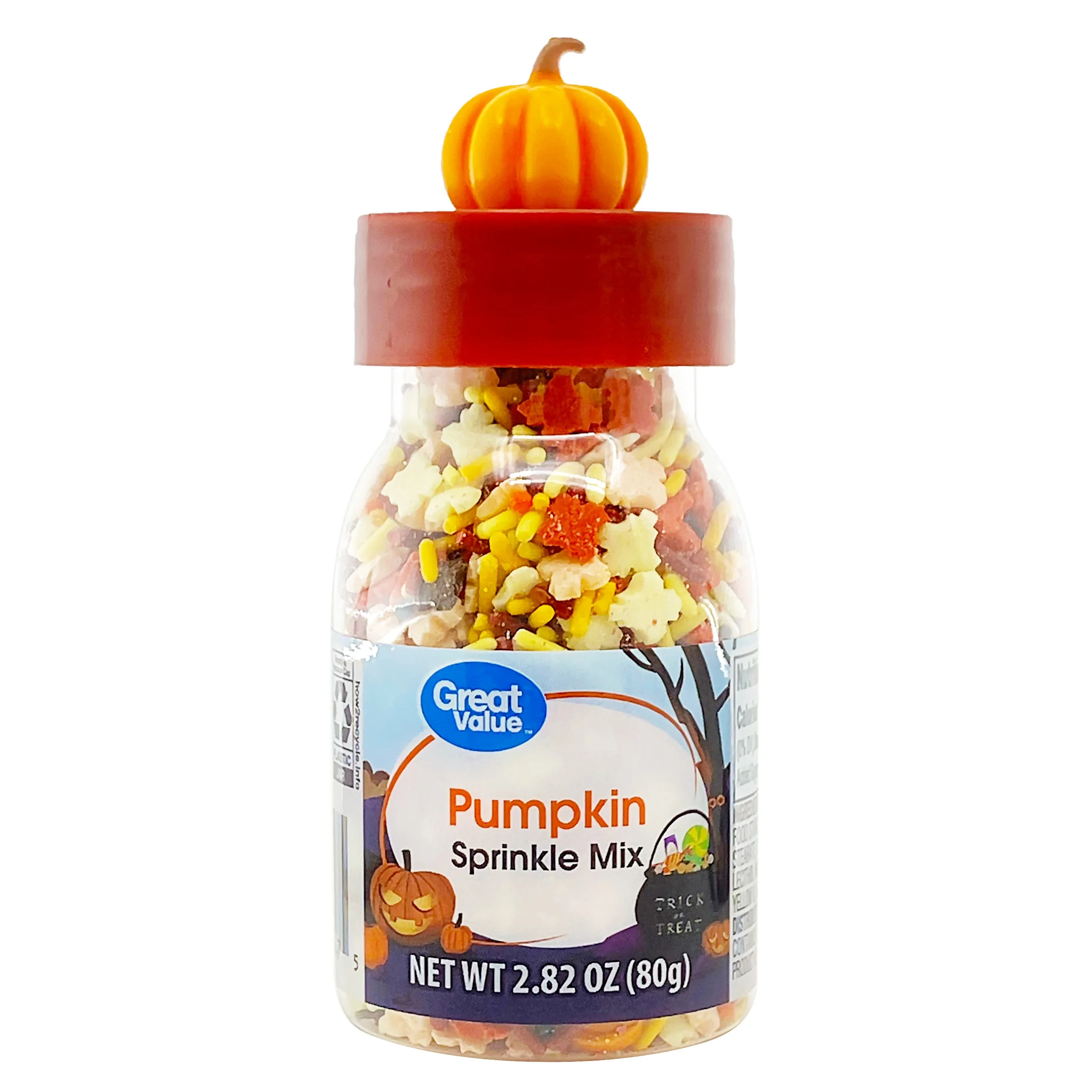 Great Value Orange Pumpkin Sprinkles, 2.82 oz - Walmart.com | Walmart (US)