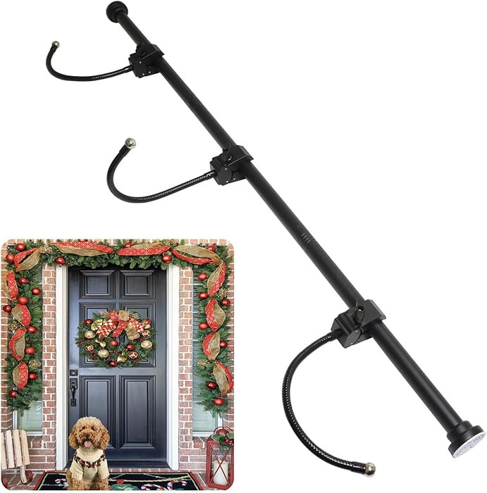 Adjustable Garland & Wreath Hanger for Front Door Frame 32"-80", Front Door Hanger for Christmas ... | Amazon (US)