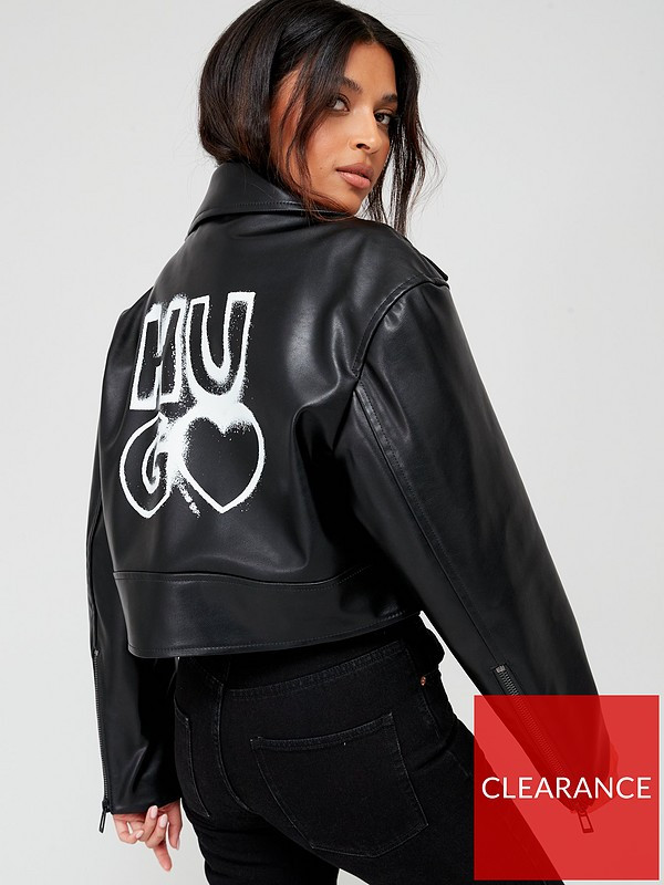 HUGO Abikas Logo Jackets - Black | Very (UK)