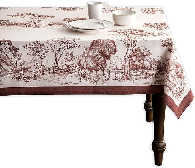 Maison d' Hermine Table Cloth 100% Cotton 60"x90" Decorative Tablecover Washable Rectangle Tablec... | Amazon (US)