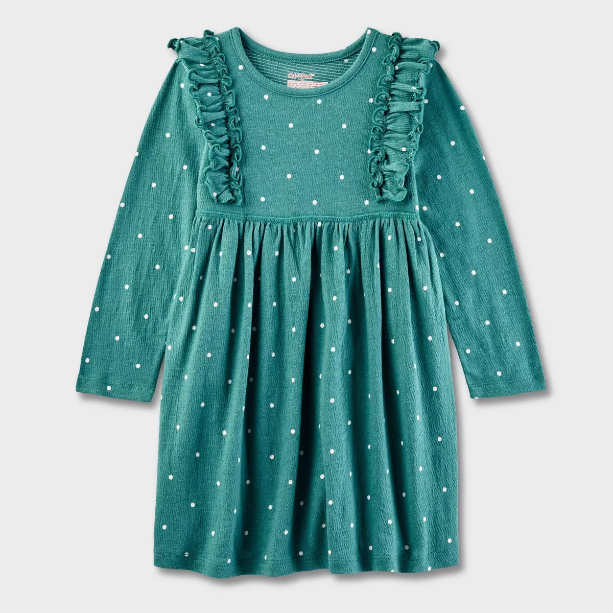 Toddler Girls' Adaptive Long Sleeve Knit Dress - Cat & Jack™ Dark Green | Target