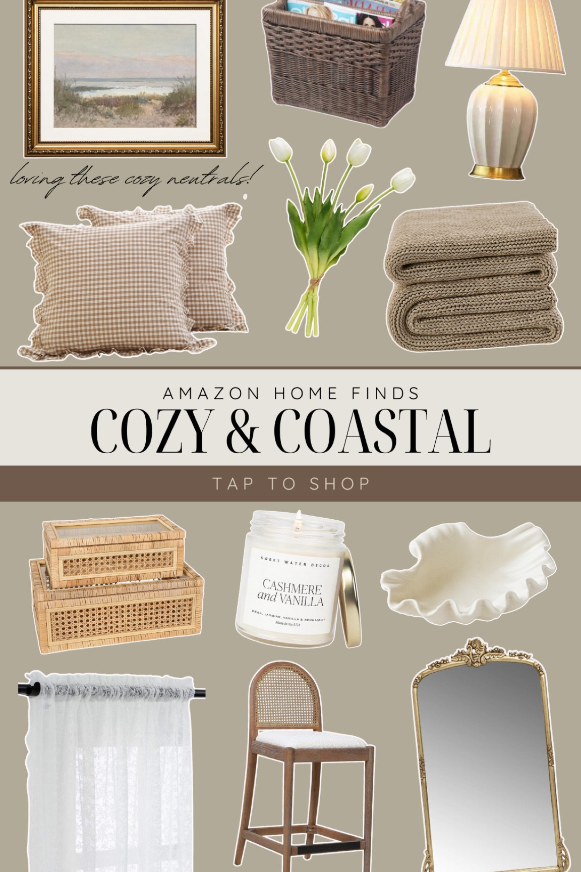 Cozy coastal neutral home decor🤎🐚
#amazonprimeday Amazon prime day

Coastal grandma, home decor, house decorations, whicker, rattan, mirror, vintage furniture, lace curtains, flowers, landscape painting, beach, summer, bedroom, kitchen, living roon

#LTKSeasonal #LTKHome #LTKSaleAlert