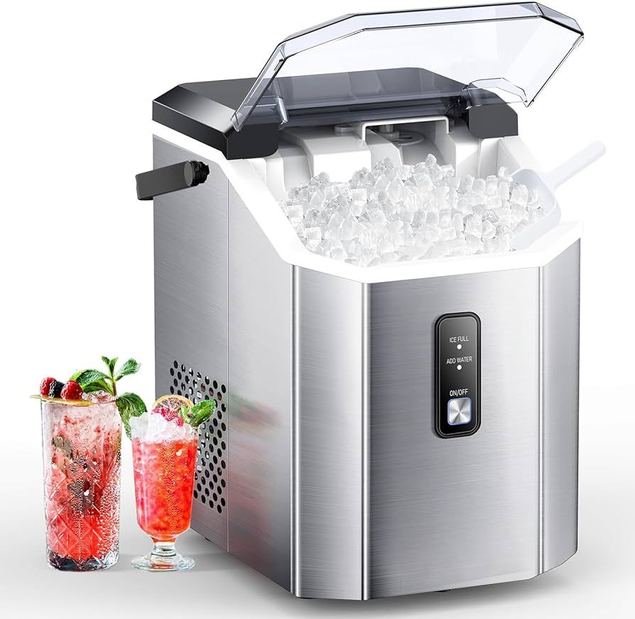 COWSAR Nugget Ice Maker Countertop, Chewable Nugget Ice Cubes Machine, Quick Ice Making 34Lbs/Day... | Amazon (US)