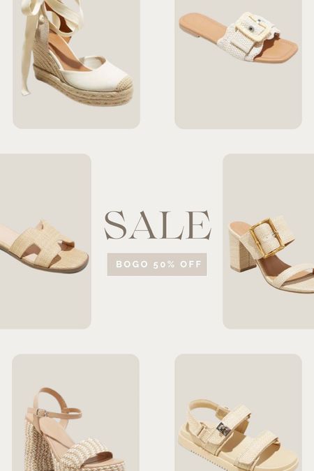 BOGO 50% off target shoes 👡 

#springsandals #lookforless #shoes #heels #espadrilles #salealert #vacay #springshoes #summershoes 

#LTKfindsunder50 #LTKsalealert #LTKshoecrush