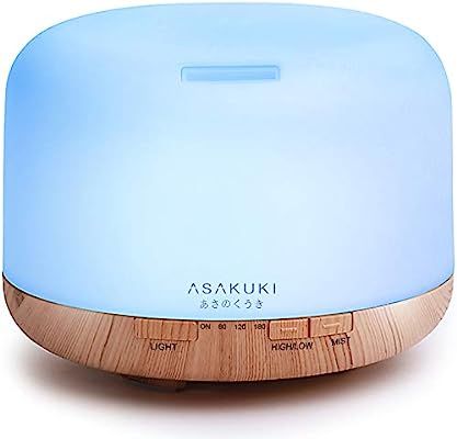 ASAKUKI 500ml Premium, Essential Oil Diffuser, 5 In 1 Ultrasonic Aromatherapy Fragrant Oil Vapori... | Amazon (CA)