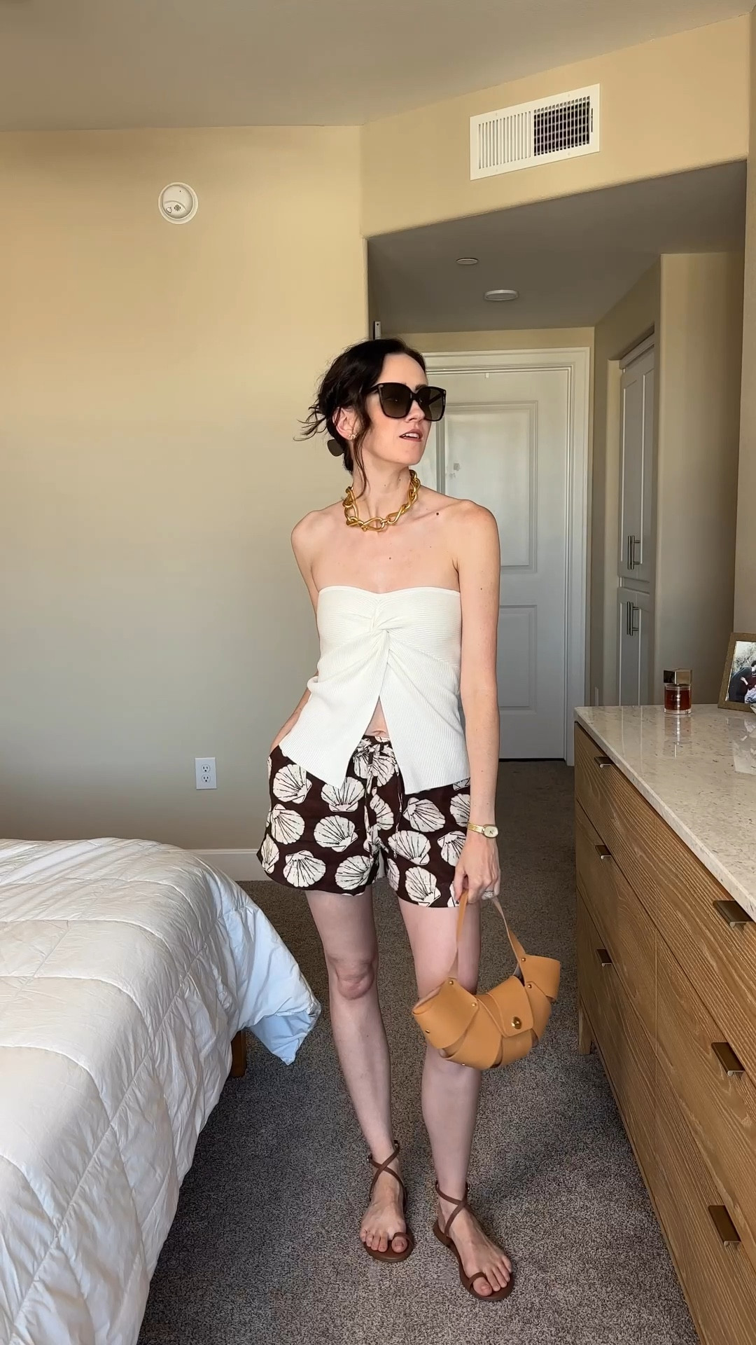 Loving this outfit for summer! 🐚 I’m still torn on if I should keep these shorts or not, but they’re a great option for a beach vacation! Wearing an XS for reference 🫶🏻

#LTKTravel #LTKSeasonal #LTKFindsUnder100