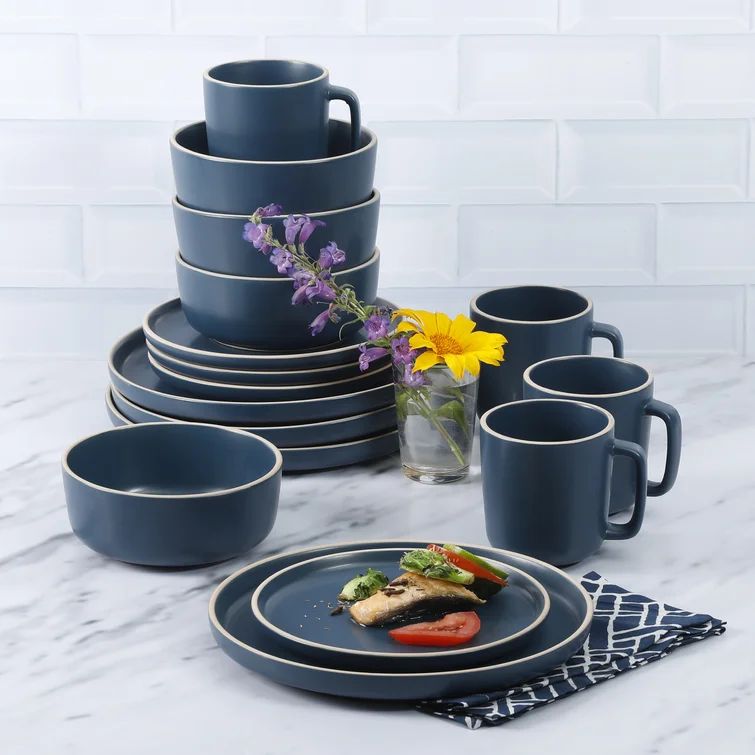 Gibson Elite Zuma Stoneware Dinnerware Set - Service for 4 | Wayfair North America