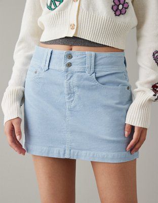 AE Super Stretch High-Waisted Corduroy Mini Skirt | American Eagle Outfitters (US & CA)