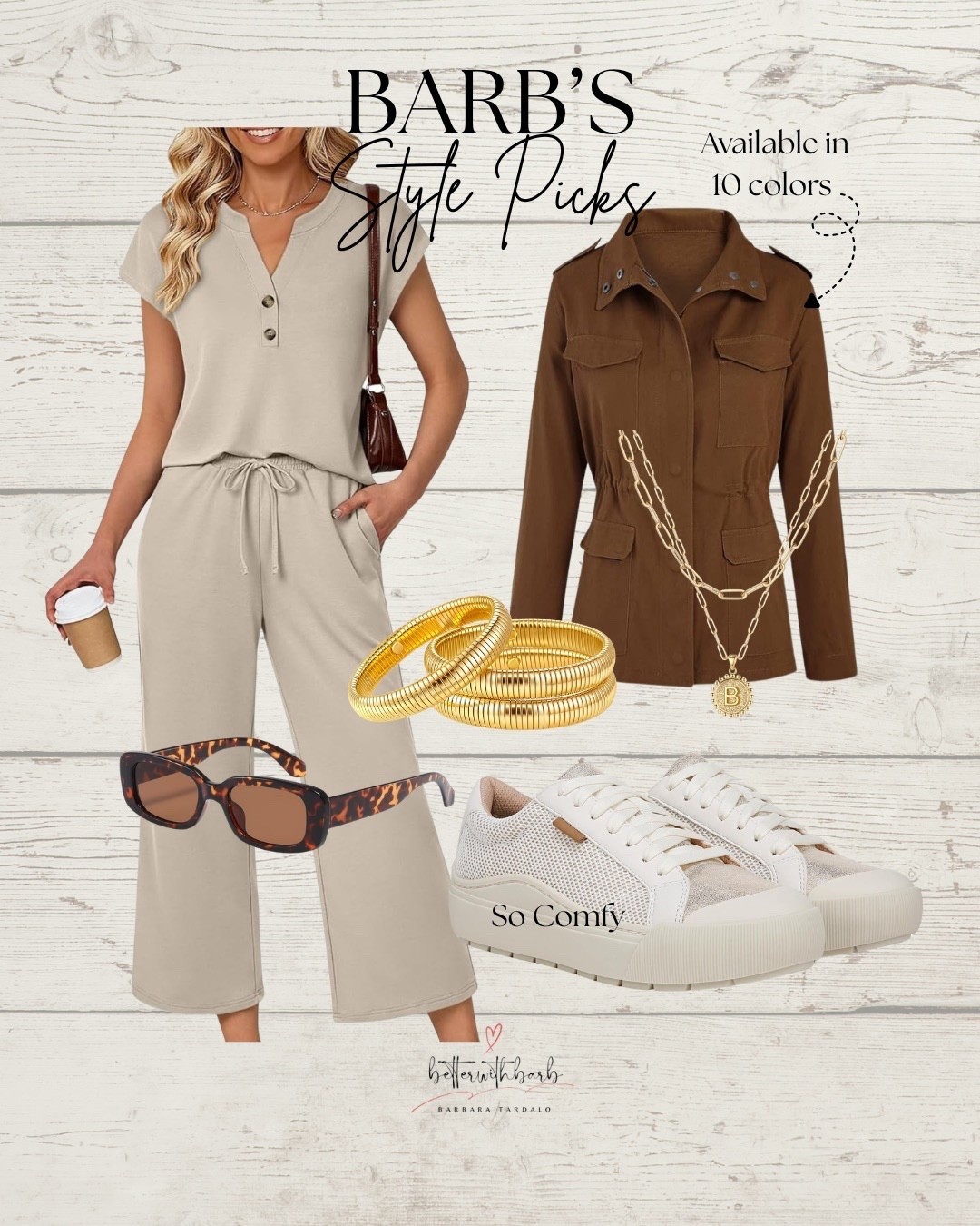 Barb’s Style Picks 🤍
An easy neutral outfit styled with everyday accessories.

Follow me for daily finds you can shop right here on LTK.

I earn commissions from qualifying purchases as an Amazon and LTK creator.

#LTKootd #LTKOver40 #LTKPetite