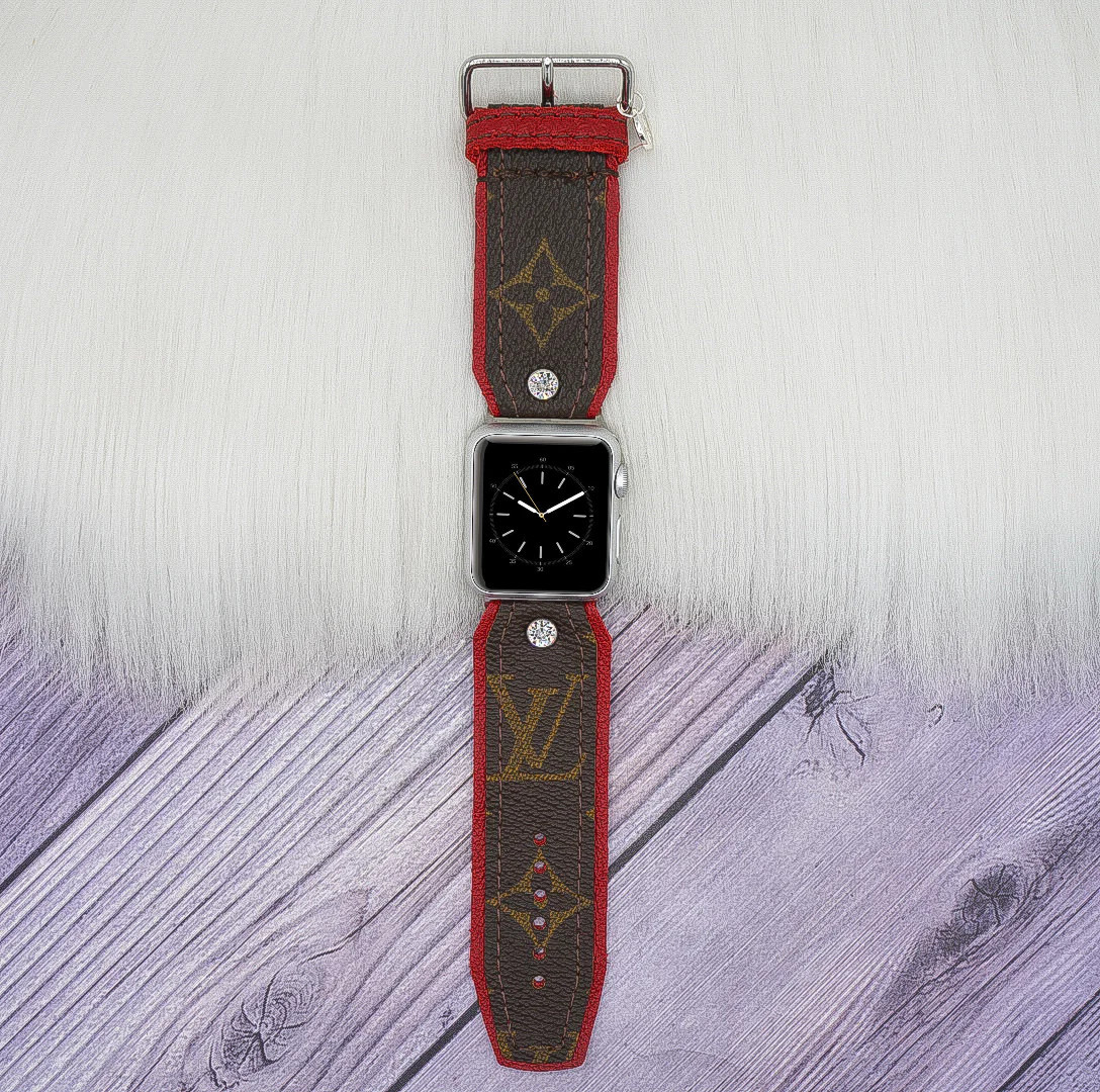 Limited Edition Sivella Band in Upcycled LV Monogram with Red | Sparkl