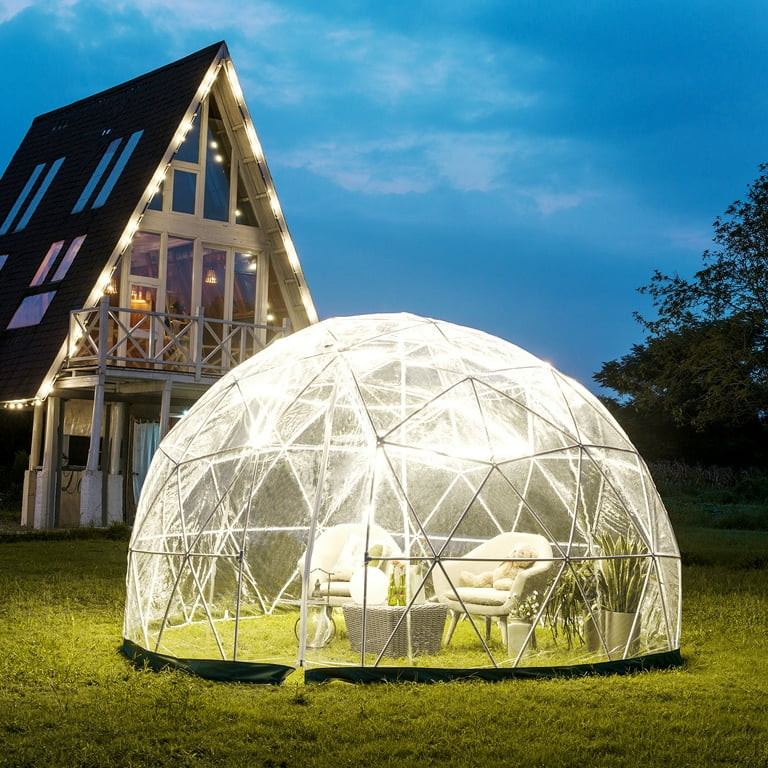 VEVOR Garden Dome 9.5ft - Geodesic Dome with PVC Cover - Bubble Tent with Door and Windows for Su... | Walmart (US)