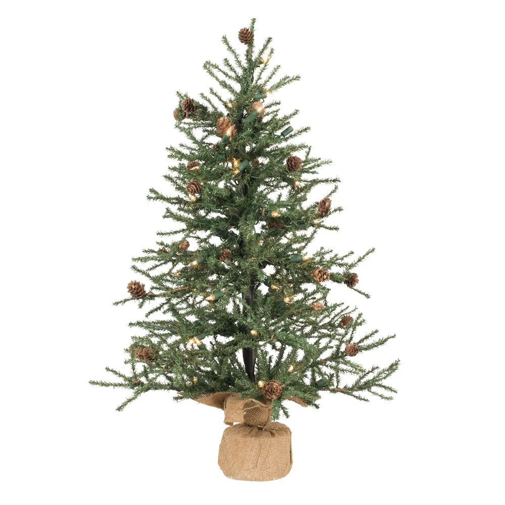 Carmel Pine 30'' Lighted Artificial Pine Christmas Tree | Wayfair North America