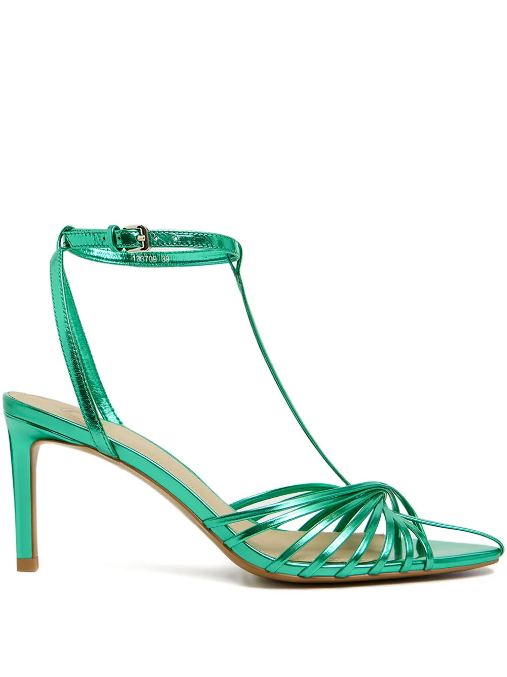 12 STOREEZ 70mm metallic-leather Sandals | Green | FARFETCH UK | Farfetch Global