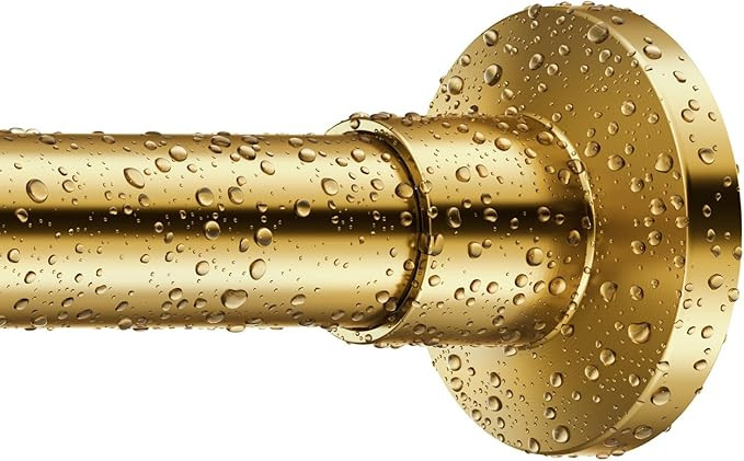 SUBICOO Shower Curtain Rod 54-90 Inches Warm Gold, Never Rust and Non-Fall Down Spring Tension Ro... | Amazon (US)