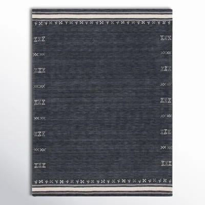 Santiago Handmade Wool Charcoal Rug | Wayfair North America