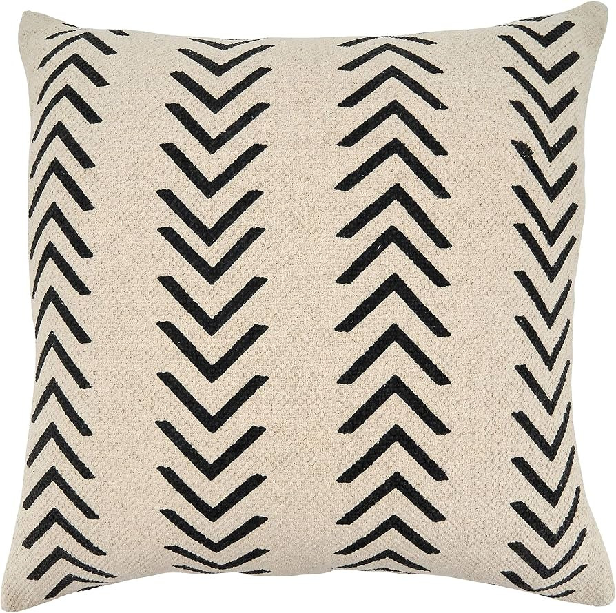 SARO LIFESTYLE Chevron Design Pillow Cover, Natural, 22" | Amazon (US)