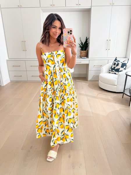 This limoncello dress from J.Crew is stunning. Perfect for any summer vacation or event! Paired with the cutest pearl sandals 🍋 wearing size 2, should've done a 0 my true size 

#LTKSeasonal #LTKStyleTip